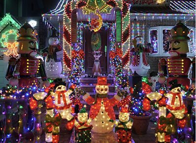 Christmas transforms the home with richness of lights
