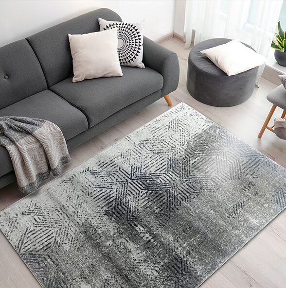 Modern grey carpet in the living room